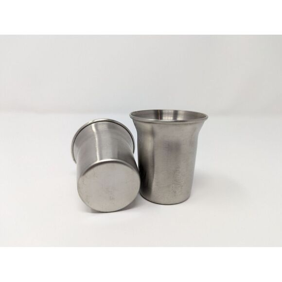 Elijah Craig Bourbon Stainless Steel Shot Glasses Set Of 2 Kentucky‎ Distillery - Picture 2 of 3